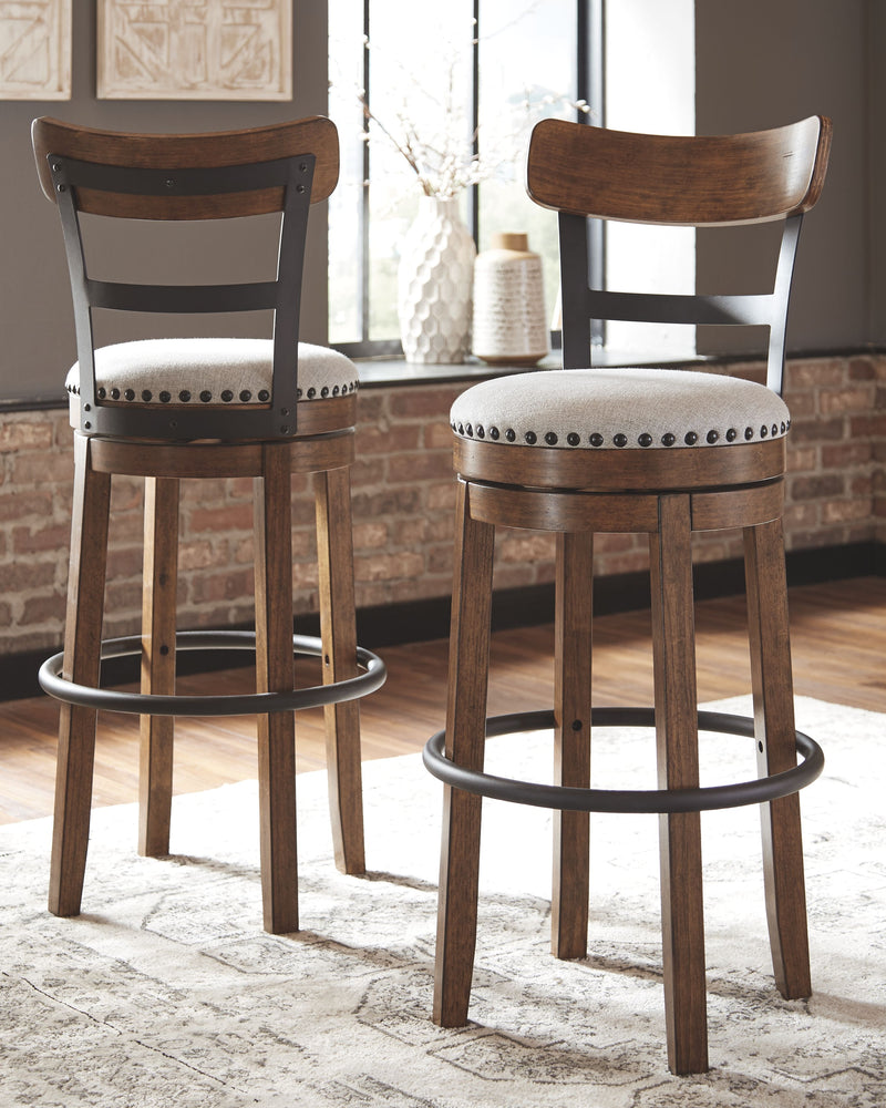 Valebeck -  Tall Upholstered Swivel Barstool - JaxCo Furniture