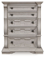 Bruchandi - Antique White - Five Drawer Chest - JaxCo Furniture