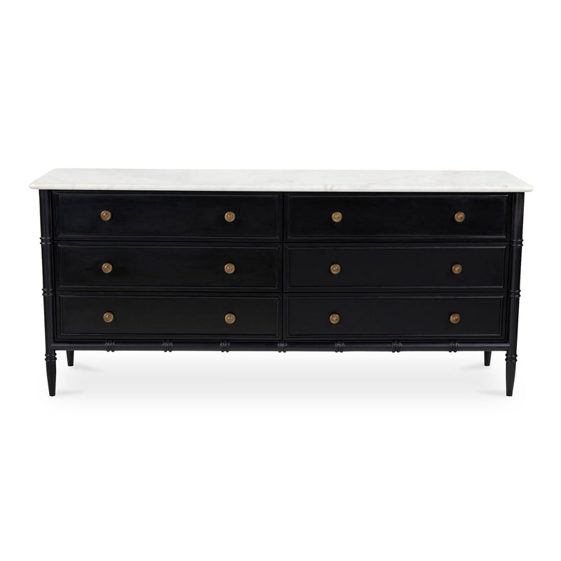 Eleanor - 6 Drawer Dresser - Black - JaxCo Furniture