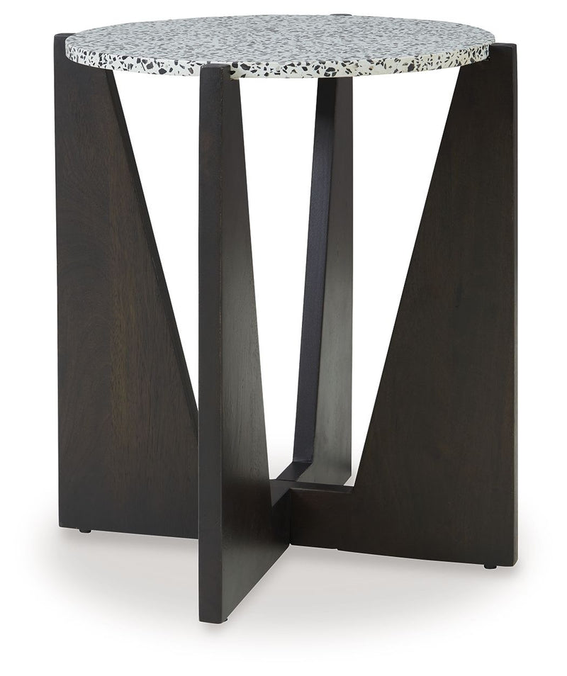 Tellrich - Black / White - Accent Table - JaxCo Furniture