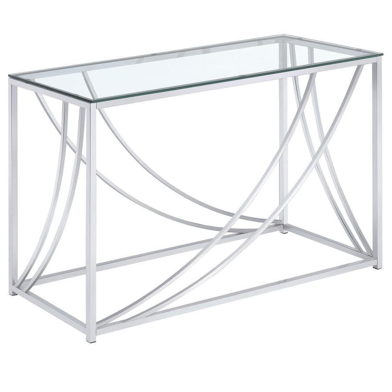 Lille - Glass Top Entryway Sofa Console Table Accents - JaxCo Furniture