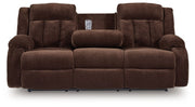 Free Wake - Chocolate - Reclining Power Sofa With Drop Down Table - JaxCo Furniture