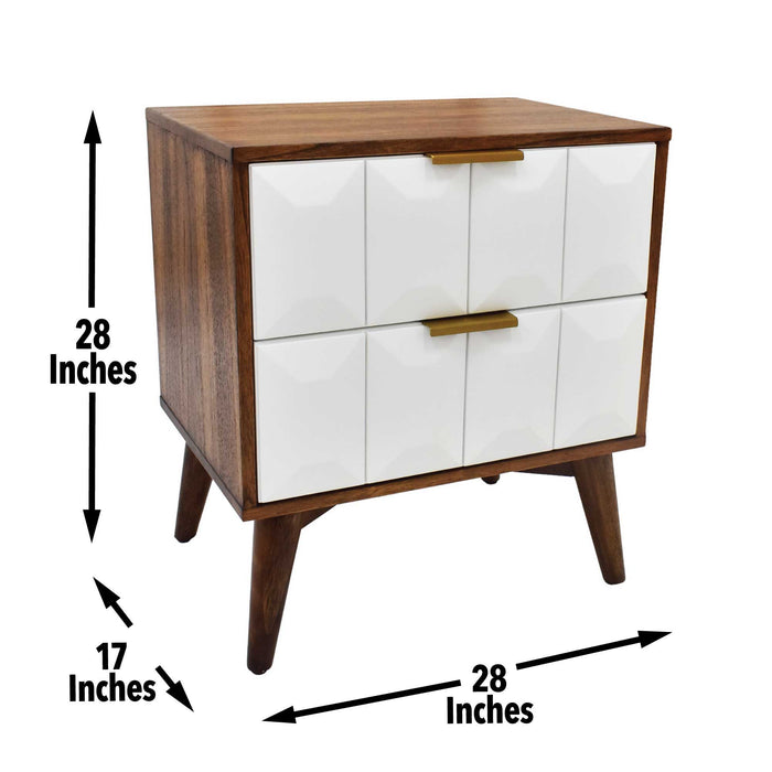 Ginny - Nightstand - Dark Brown - JaxCo Furniture