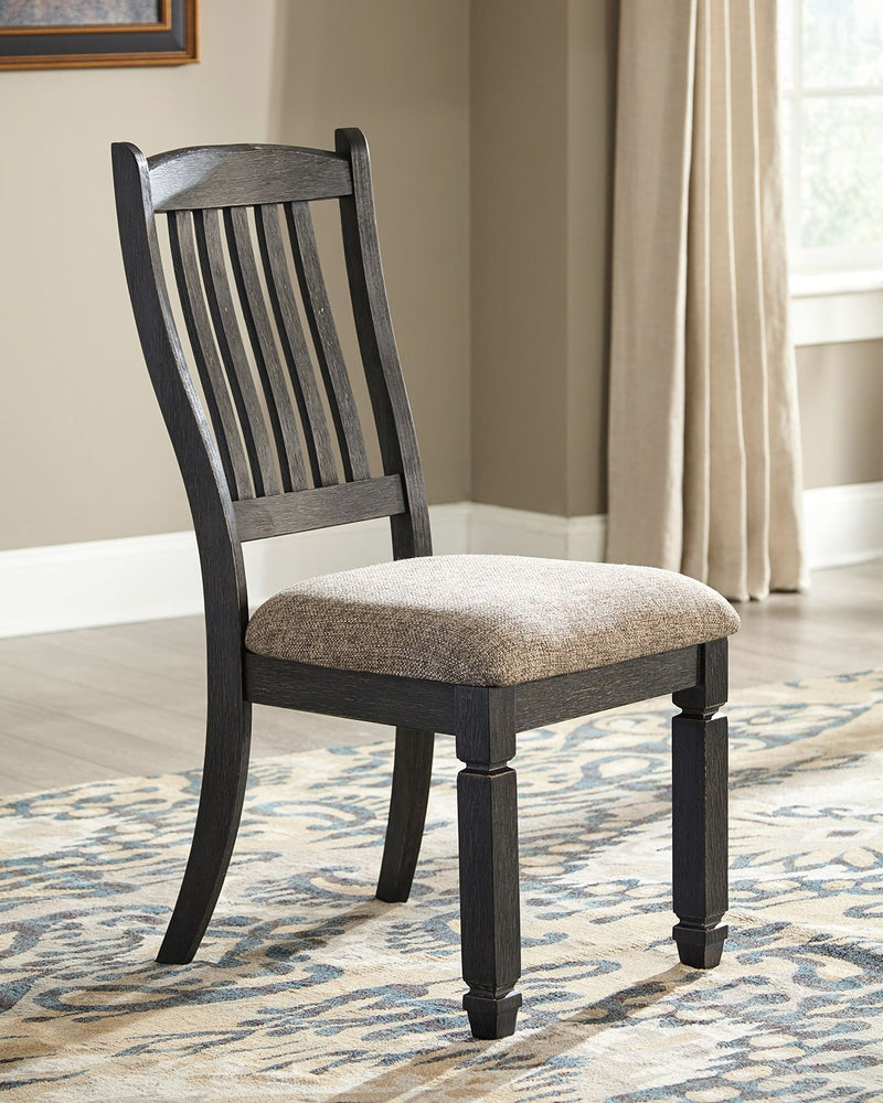 Tyler - Black / Grayish Brown - Dining UPH Side Chair (Set of 2) - Slatback - JaxCo Furniture