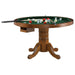 Mitchell - Round Dining And Billiard Poker Game Table - Amber - JaxCo Furniture