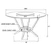 Abby - Round Lazy Susan Dining Table - White High Gloss - JaxCo Furniture