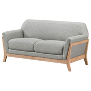 Vaughn - Fabric Upholstered Flared Arm Loveseat - Gray - JaxCo Furniture