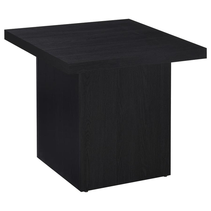 Max - Square Engineered Laminate End Side Table - Black - JaxCo Furniture