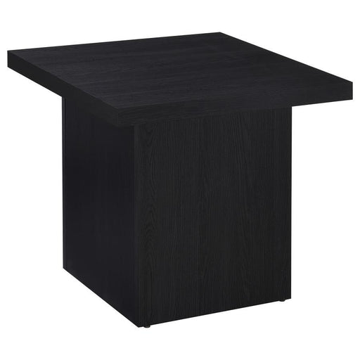 Max - Square Engineered Laminate End Side Table - Black - JaxCo Furniture