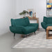 Acton - Upholstered Flared Arm Accent Chair - Teal Blue - JaxCo Furniture