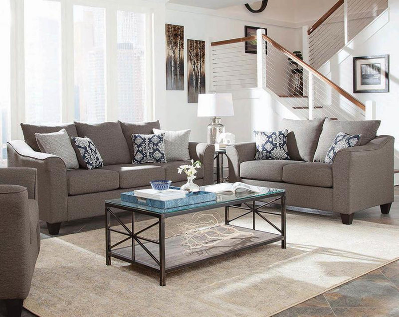 Salizar - Upholstered Flared Arm Sofa Set - JaxCo Furniture