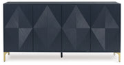 Loirwick - Dark Blue - Accent Cabinet - JaxCo Furniture