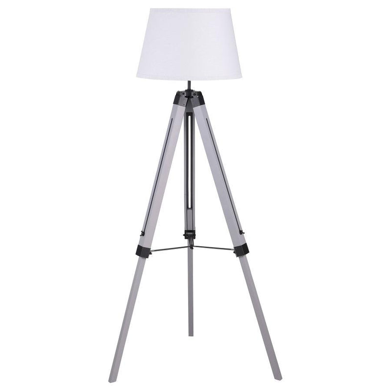 Dayton - Empire Shade Metal Tripod Floor Lamp - Gray - JaxCo Furniture
