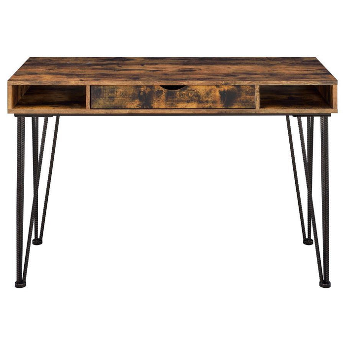 Olvera - 1-Drawer Writing Desk - Rustic Nutmeg - JaxCo Furniture