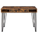 Olvera - 1-Drawer Writing Desk - Rustic Nutmeg - JaxCo Furniture