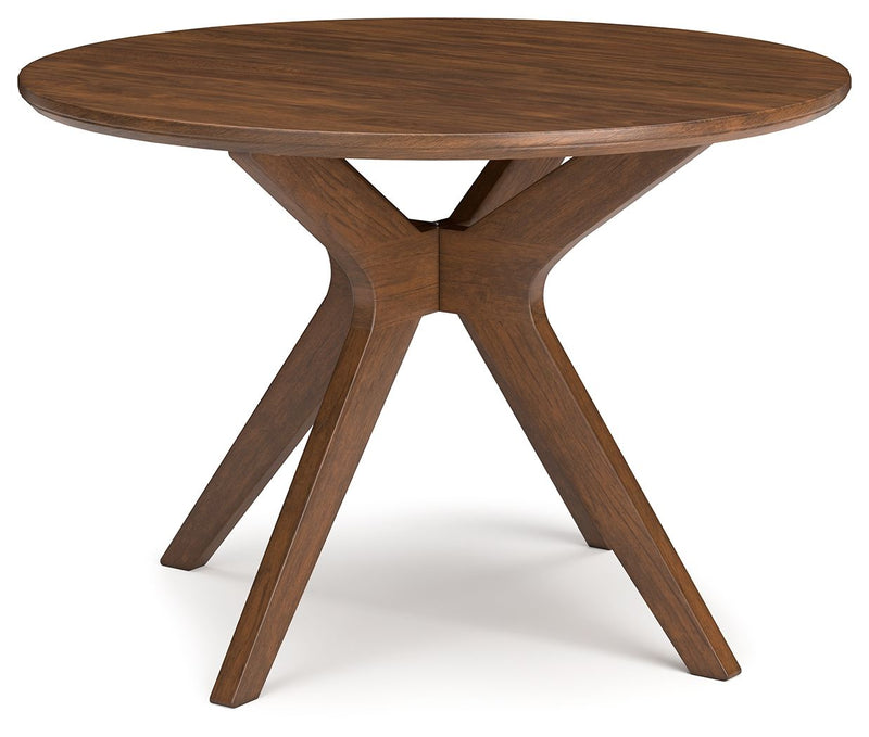 Lyncott - Brown - Round Dining Room Table - JaxCo Furniture