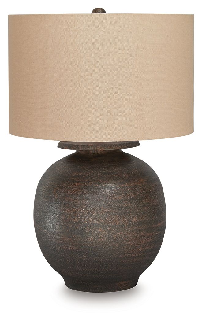 Carlenbury - Antique Brown - Metal Table Lamp - JaxCo Furniture