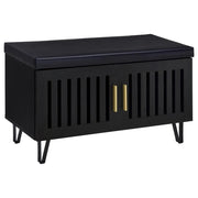 Brixton - 2-Door Padded Entryway Shoe Storage Bench - JaxCo Furniture