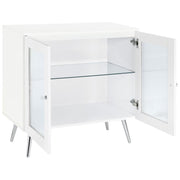 Nieta - 2 Door Engineered Wood Accent Cabinet - White High Gloss - JaxCo Furniture