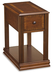 Breegin - Brown - Chair Side End Table - Removable Tray - JaxCo Furniture