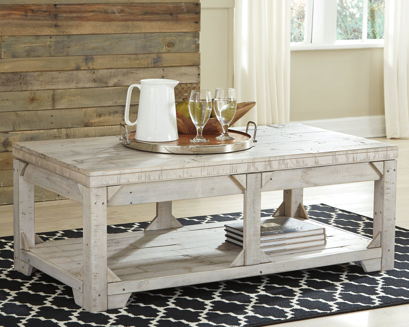 Fregine - Whitewash - Lift Top Cocktail Table - JaxCo Furniture