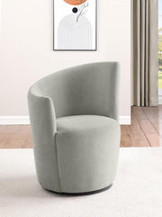 Nueva - Upholstered Swivel Chair Curved Backrest - JaxCo Furniture