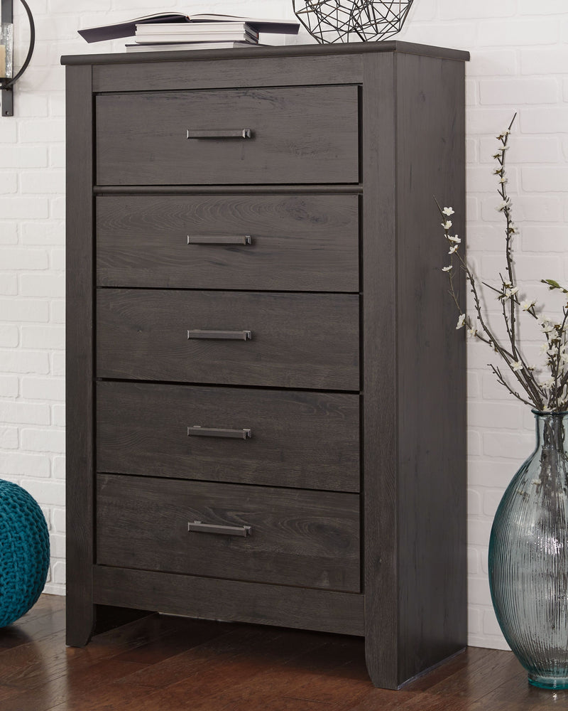 Brinxton - Charcoal - Five Drawer Chest - JaxCo Furniture