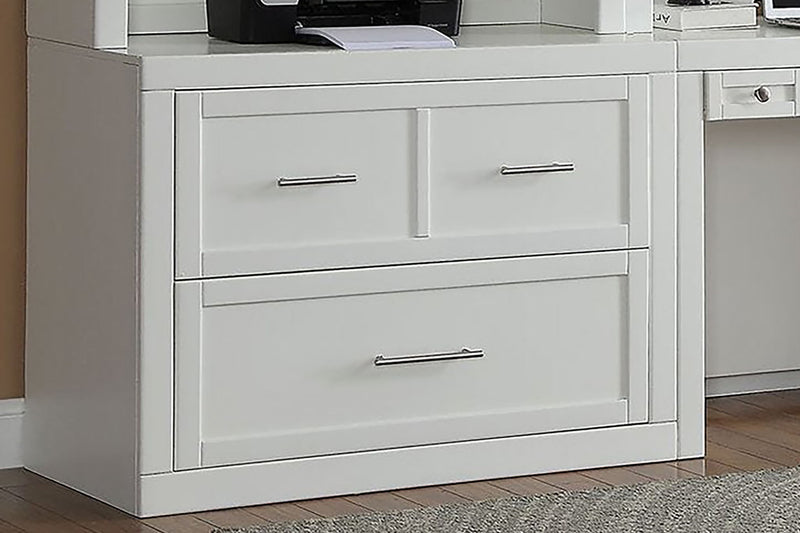 Catalina - Lateral File And Hutch - Cottage White - JaxCo Furniture