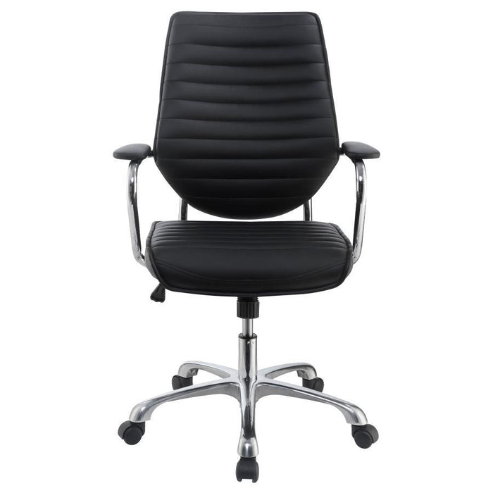 Chase - Upholstered Adjustable Home Office Desk Chair - Black - JaxCo Furniture