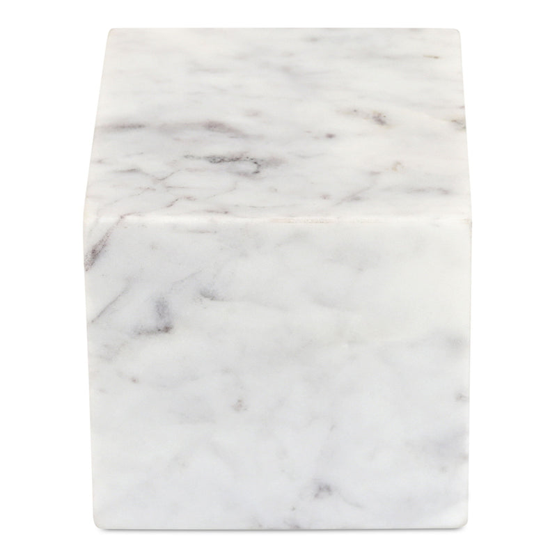 Cora - Cube Tabletop Accent - White - JaxCo Furniture