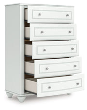 Kozlani - Five Drawer Chest - White - JaxCo Furniture