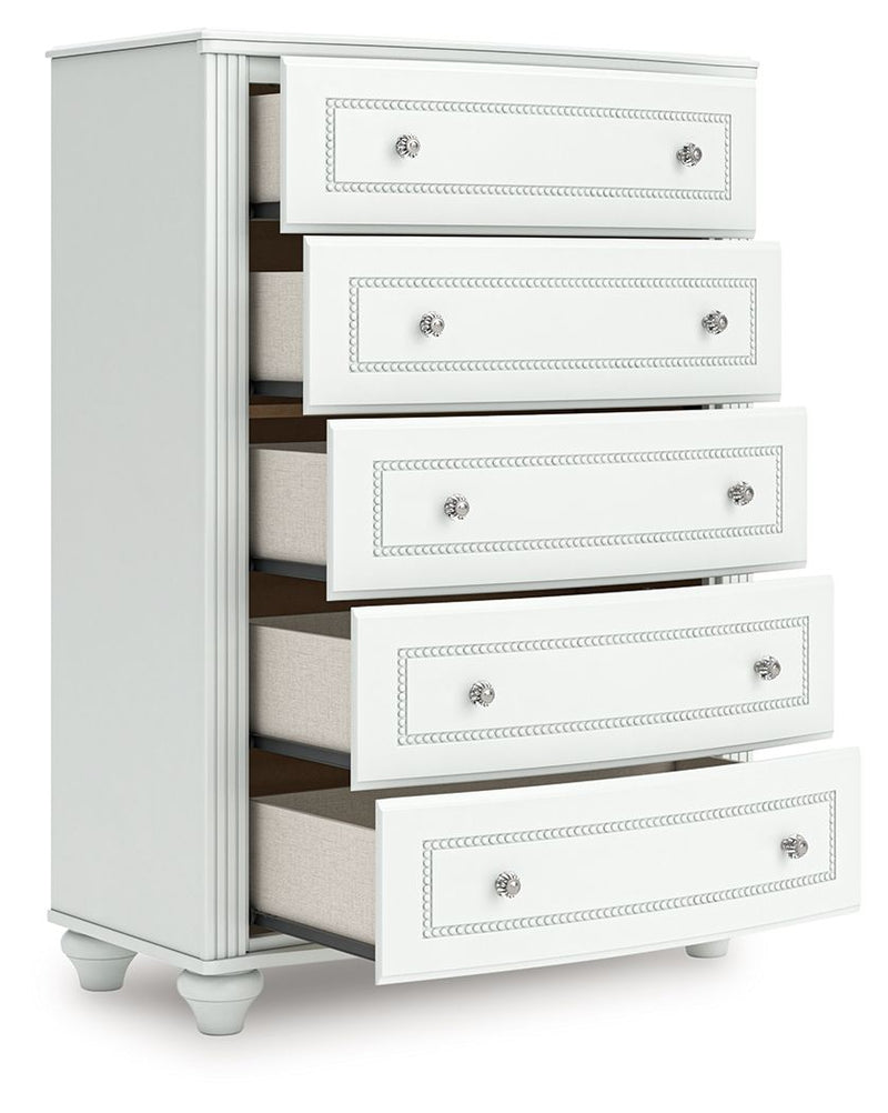 Kozlani - Five Drawer Chest - White - JaxCo Furniture