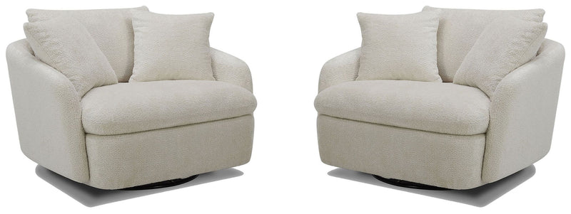 Boomer - Large Swivel Chair with 2 Pillows - JaxCo Furniture