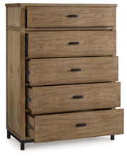 Tomtyn - Light Brown - Five Drawer Chest - JaxCo Furniture