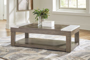 Loyaska - Grayish Brown / White - Lift Top Cocktail Table - JaxCo Furniture