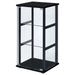 Cyclamen - 3-Shelf Clear Glass Curio Display Cabinet - Black - JaxCo Furniture