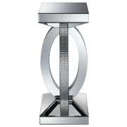 Amalia - Square Mirrored Acrylic Crystal Side End Table - Silver - JaxCo Furniture
