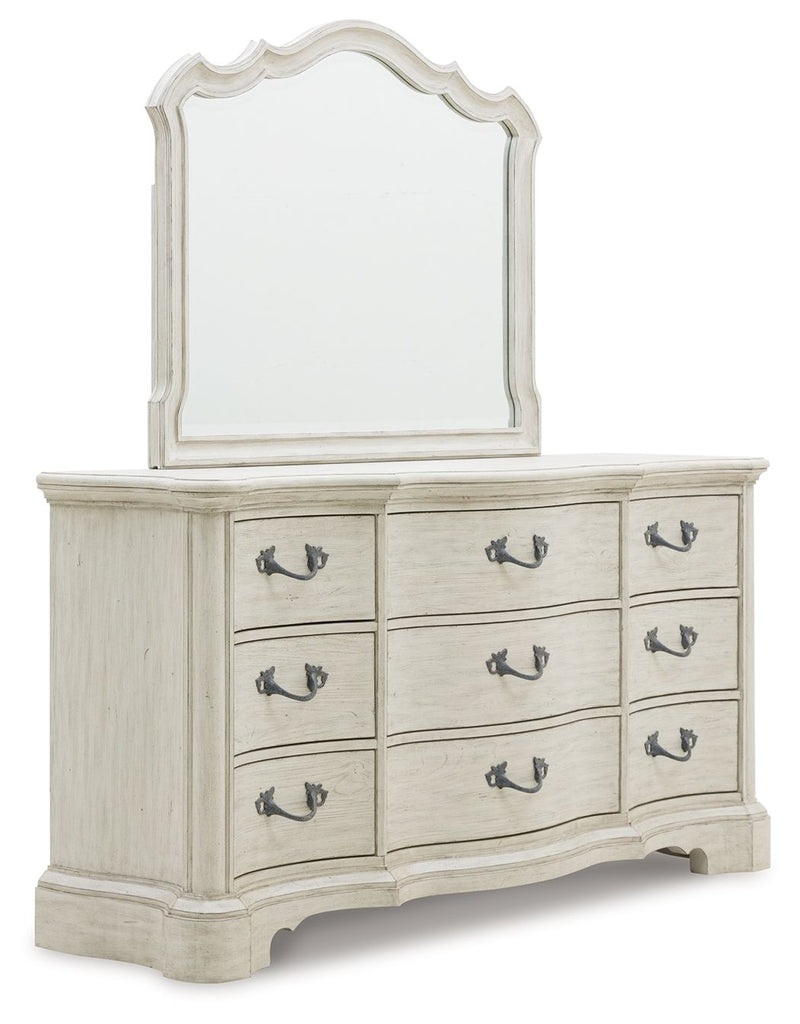 Arlendyne - Antique White - Dresser And Mirror - JaxCo Furniture