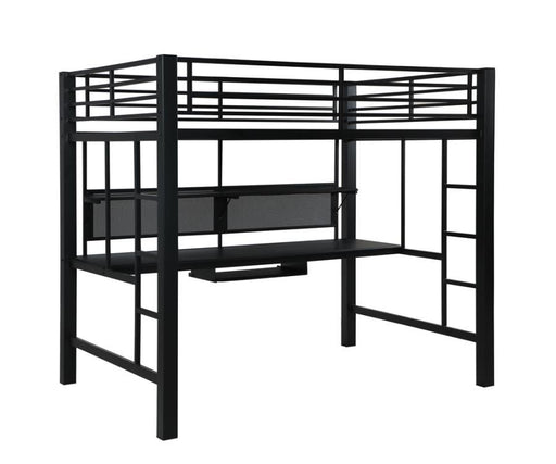 Avalon - Full Workstation Loft Bed - Black - JaxCo Furniture