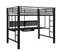 Avalon - Full Workstation Loft Bed - Black - JaxCo Furniture