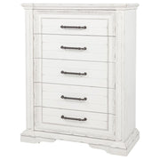 Mckinney - 5-Drawer Bedroom Chest Of Drawers - Vintage White - JaxCo Furniture