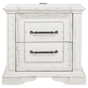 Mckinney - 2-Drawer Nightstand With Dual USB - Vintage White - JaxCo Furniture