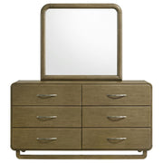 Amsbury - 6-Drawer Dresser And Mirror - Nutmeg - JaxCo Furniture