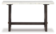 Burkhaus - White / Dark Brown - Sofa Table - JaxCo Furniture
