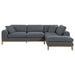 Persia - Upholstered Track Arm Sectional Sofa - Gray - JaxCo Furniture