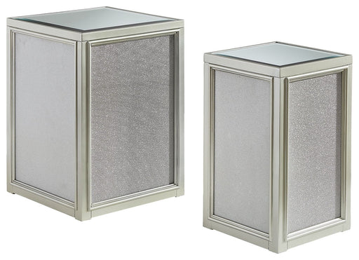Traleena - Silver Finish - Nesting End Tables (Set of 2) - JaxCo Furniture