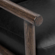 Azoria - Leather Accent Chair - Black - JaxCo Furniture