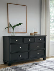 Lanolee - Black - Dresser - JaxCo Furniture