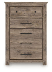 Rusticott - Brown - Five Drawer Chest - JaxCo Furniture