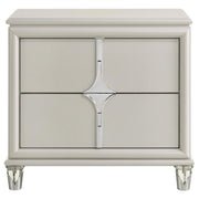 Olivia - 2-Drawer Nightstand Bedside Table - Pearl White - JaxCo Furniture